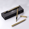 Kit Premium Crown Capricci Dourado | Esferográfica, Roller e Tinteiro
