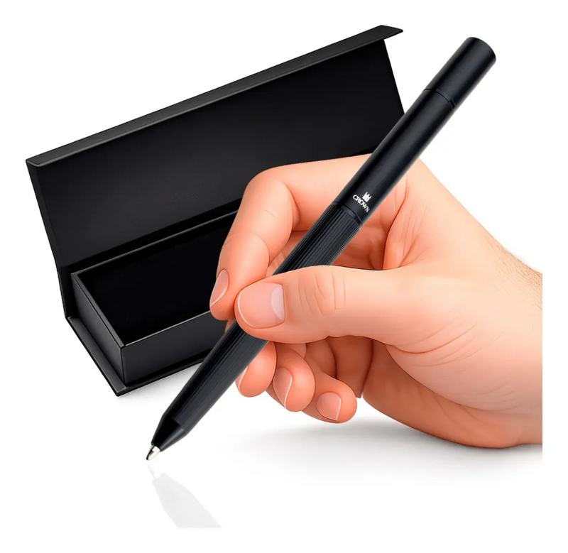 Caneta Crown Personalizada Black Lápis Esferográfica