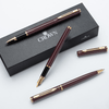 Kit Premium Crown Capricci Bordo | Esferográfica, Roller e Tinteiro