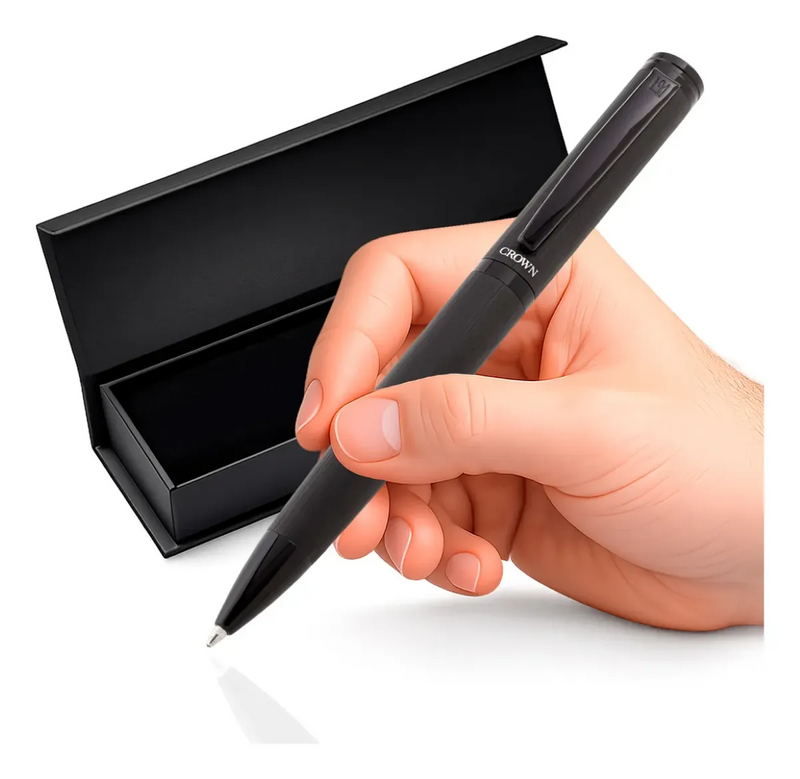 Caneta Crown Personalizada Black Lion Esferográfica