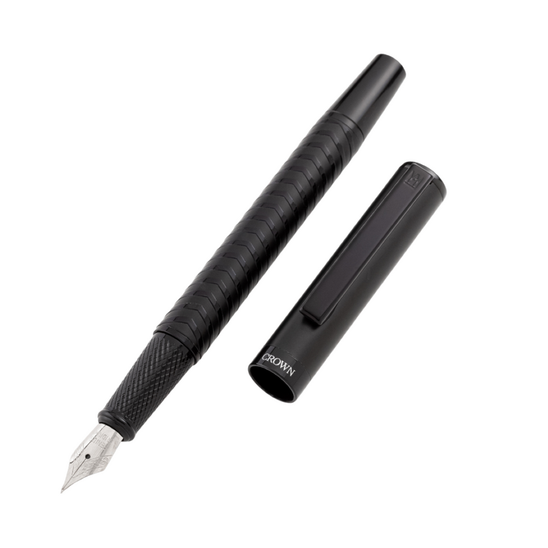 Caneta Crown Personalizado Black Vitton Tinteiro