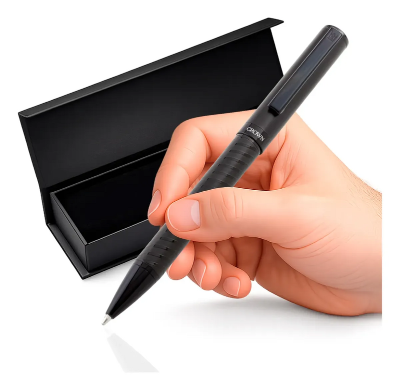 Caneta Crown Personalizado Black Vitton Esferográfica