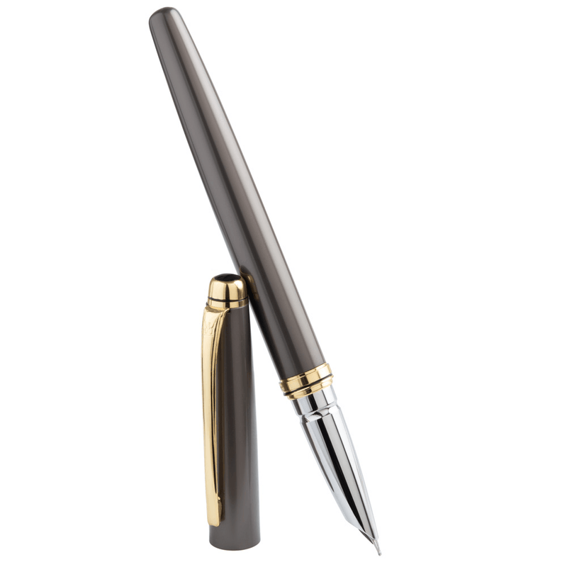 Caneta Crown Personalizada Metal Orient Tinteiro Titanium