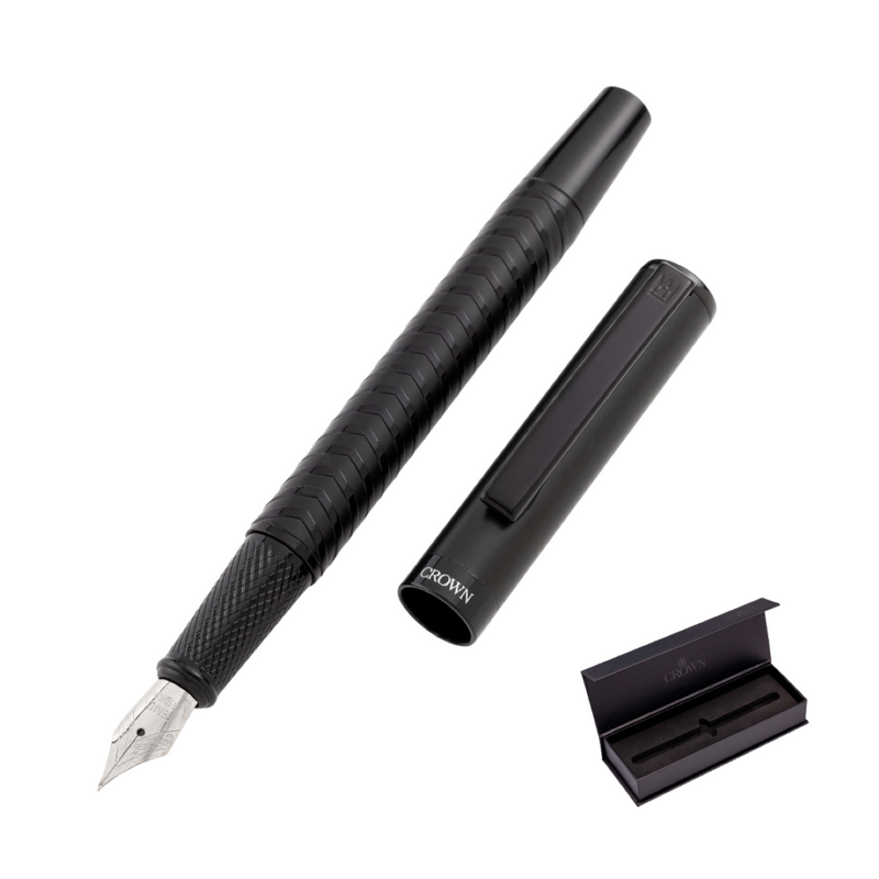 Caneta Crown Personalizado Black Vitton Tinteiro
