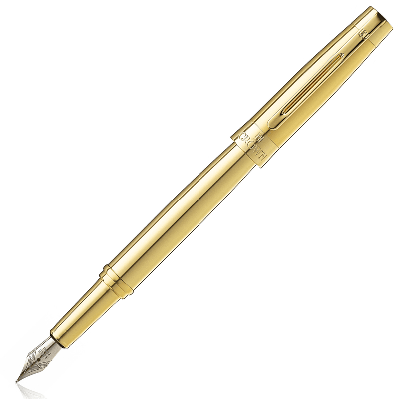 Caneta Crown Personalizada Metal President Tinteiro