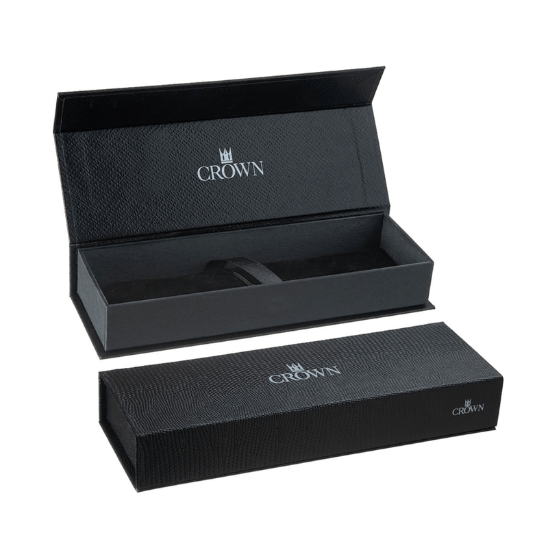 Kit Premium Crown Capricci Branco | Esferográfica, Roller e Tinteiro