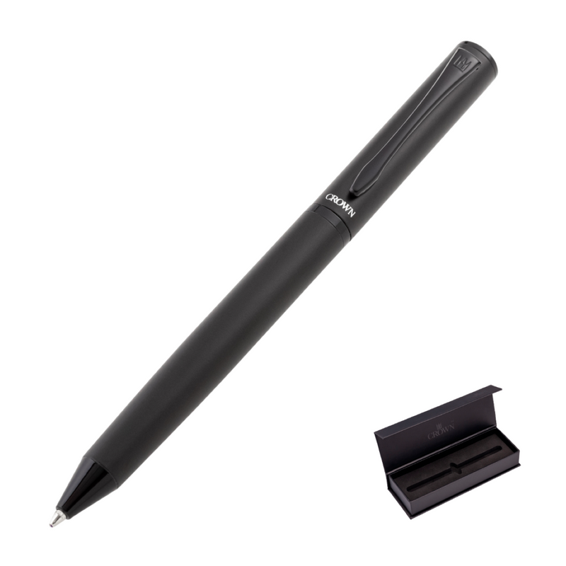 Caneta Crown Personalizada Black Sênior Esferográfica