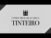 Caneta Crown Personalizada Metal Regent Tinteiro Preta e Prata